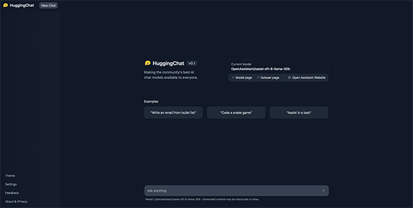 HuggingChat, l'intelligence artificielle open source
