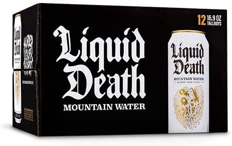 Eau de montagne Liquid Death - Pack de 12 canettes de 50cl