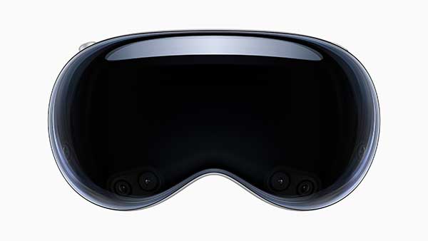 'Apple Vision Pro, le premier ordinateur spatial au monde. Casque de réalité virtuelle mixte.