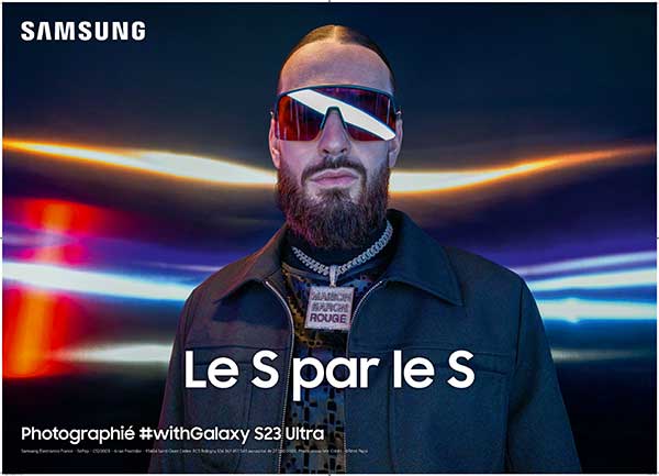 le "S" de Samsung croisé avec celui de SCH. Un message clair et puissant : "Le S par le S".
