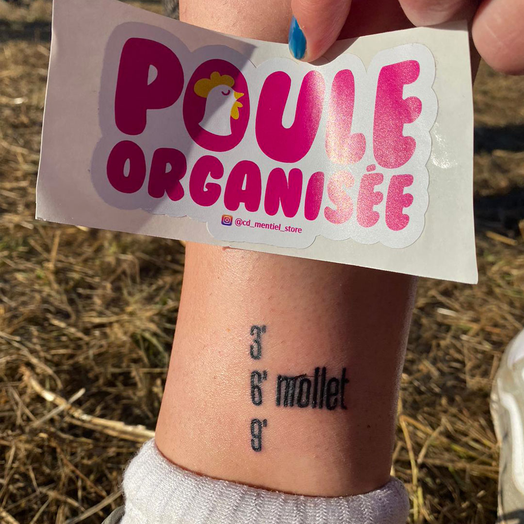 Sticker CD-MENTIEL "Poule Organisée"