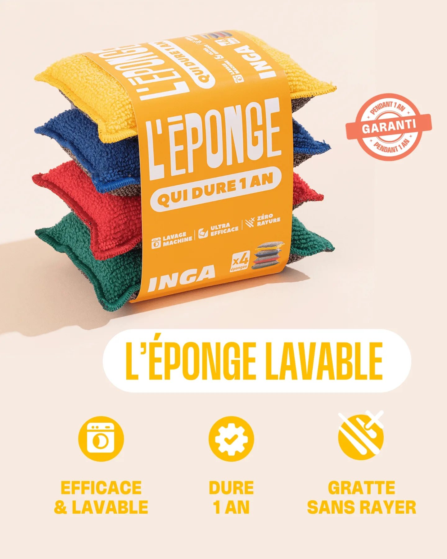 Les éponges lavables réutilisables se distinguent par leur design et leur fonctionnalité, offrant une alternative convaincante aux produits jetables traditionnels.