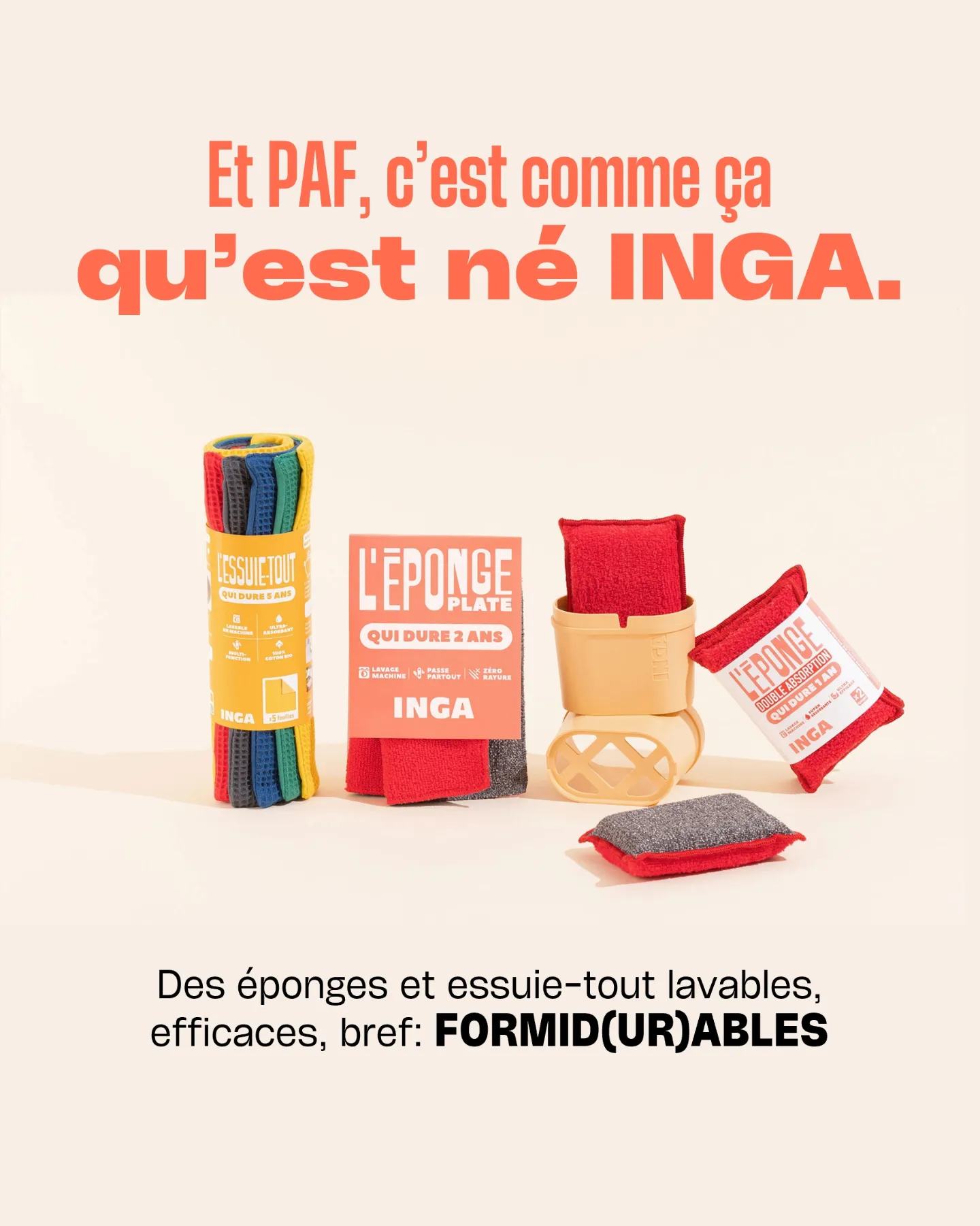 INGA ne lésine pas sur la qualité. Les produits sont fabriqués à partir de matériaux soigneusement sélectionnés pour leur durabilité.