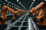 Bras robotisés fabriquant des smartphones dans une usine entièrement automatisée de Xiaomi.