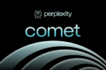 Capture d’écran stylisée de Comet montrant l’assistant IA intégré dans un navigateur