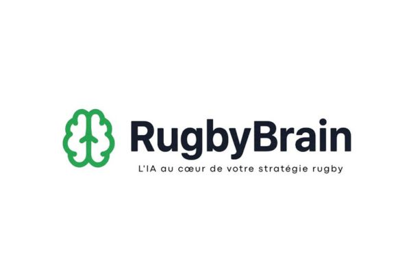 Logo RugbyBrain, logiciel d’intelligence artificielle dédié à la stratégie tactique et à l’analyse du rugby professionnel