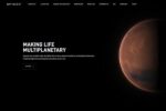 Interface du site SpaceX affichant le slogan "Making Life Multiplanetary" avec Mars en arrière-plan et l'onglet xAI dans le menu de navigation.