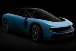 Ferrari Luce bleu électrique, supercar Ferrari futuriste inspirée du luxe italien et des technologies de nouvelle génération.